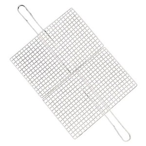 Stainless Steel Barbecue <b>Mesh</b> Clip, Fish & Vegetable <b>Grilling</b> Rack - Product Image 1
