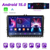 Radio Stereo Mobil Android 9 inci untuk Volkswagen Skoda, Wireless Carplay, Android Auto, GPS Navigasi, Head Unit dengan Kamera Mundur