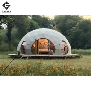 Privacy canvas event booth white 7m glamping geodesic dome tent in united states