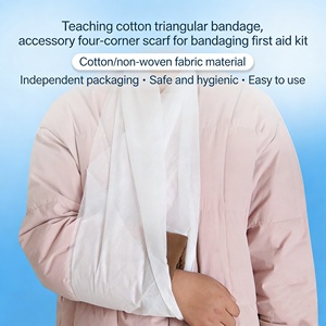 Bandage triangulaire en coton médical pour <span class=keywords><strong>formation</strong></span> aux premiers secours, attelle d'urgence pour bras, fixation <span class=keywords><strong>de</strong></span> fracture, bandage respirant en gaze non tissée - Product Image 1