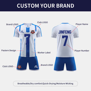 Atmungsaktives Fußballtrikot für Herren mit individuellem Logo, Outdoor-Sportbekleidung für Fußball - Product Image 3