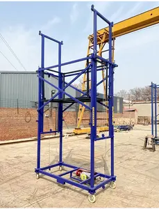 0.5 Ton 2-6 Meters Mobile Telescopic Frame Electric Lifting Ladder Scaffolding Platform For Construction