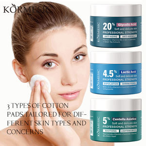 KORMESIC - Almohadillas de Algodón con Ácido Glicólico al 20% y Centella Asiática al 5% para el Cuidado de la Piel, Antiarrugas, Antiacné, 110g/50 Unidades - Product Image 5