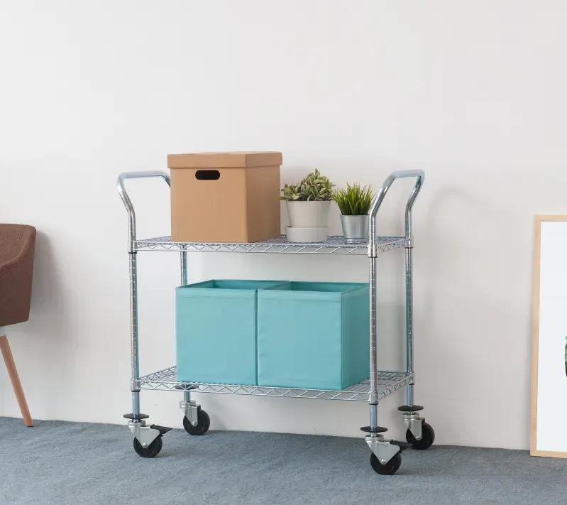 Good value best sale adjustable mobile food wine shelf supports rack cart for small dorm rooms kitchens
