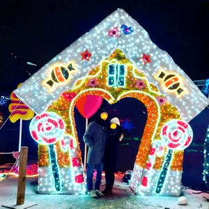 Lumière d'arche de Noël pour l'entrée de la maison, éclairage décoratif extérieur à LED pour une présentation festive des fêtes - Product Image 2