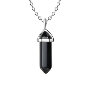 Collares de cristal para mujer, colgante de cristal, collar de piedras preciosas para curación de energía espiritual, colgante Hexagonal, adivinación para hombres - Product Image 6
