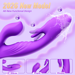 Vibratore <span class=keywords><strong>Rabbit</strong></span> Premium in Silicone con <span class=keywords><strong>10</strong></span> Modalità di Vibrazione e Stimolazione, Doppia Azione per Punto G e Clitoride, per Donne - Product Image 2