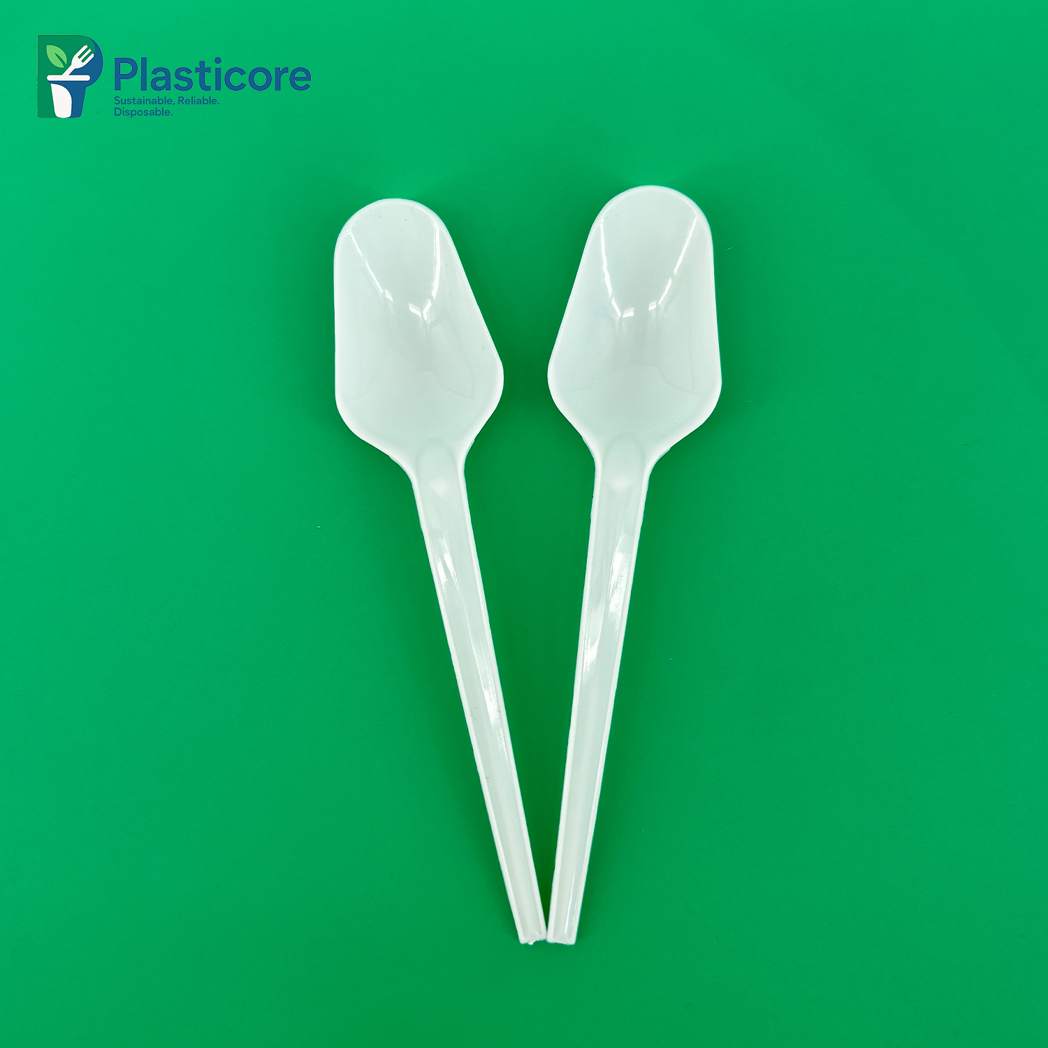 PLASTICORE Eco-Friendly Disposable Plastic Cutlery Set - Knife Fork Spoon Spork for Camping Party
