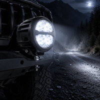 Projecteur auxiliaire LED 40W, lumière de travail ronde de 3 pouces, lampe de conduite pour pare-chocs avant de moto, 12-24V universel