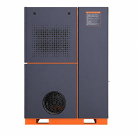 Compresseur d'air à vis lubrifié et refroidi par air, durable, 5,5 kW, 10 bars, avec PLC et moteur, conception à faible bruit pour atelier