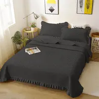 Brillmax 사용자 정의 침대보 침대 가역 새로운 3pc 격자 무늬 가역 침대보 이불 세트 새틴 커버 세트