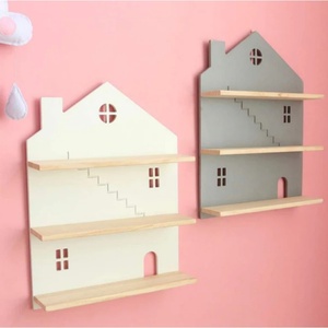 Étagère murale en bois, étagère flottante en <span class=keywords><strong>forme</strong></span> de <span class=keywords><strong>maison</strong></span>, étagère murale décorative, décoration intérieure, étagères murales décoratives pour chambre de filles - Product Image 1