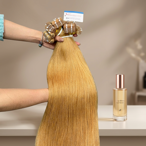 Extensions de cheveux humains vietnamiens 100% naturels, lisses, à poser avec des bandes adhésives # Fournisseur de 27 couleurs blondes - Product Image 1