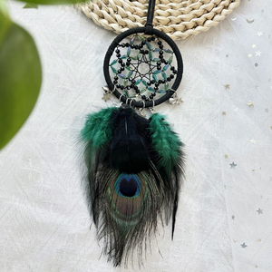 Plume de paon <span class=keywords><strong>voiture</strong></span> rétroviseur pendentif coloré <span class=keywords><strong>attrape</strong></span>-rêves décor plume artisanat gros <span class=keywords><strong>attrape</strong></span>-rêves - Product Image 1