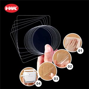 HWK PU Gel شريط نانو متعدد الوظائف بدون أثر قابل لإعادة الاستخدام نانو مزدوج الوجهين شريط لاصق لاصق نانو سيليكون مقاوم للماء PMMA - Product Image 4