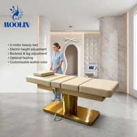 Table de massage électrique MOOLIN pour soins esthétiques, hydrothérapie faciale, salon, lit pour extensions de cils, 3 moteurs, massage corporel complet, mobilier de SPA
