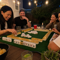 Tuiles de Mahjong Américain en Acrylique Doré Usinées CNC sur Mesure, Ensemble de 160 Pièces, Jokers et Fleurs, Logo OEM Imprimé, Livraison Rapide
