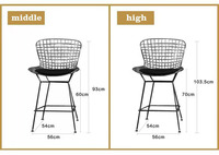 Tabouret de luxe en cuir pour Bar, chaise en fer, mobilier de chambre d'hôtel, de salle à manger, de salon