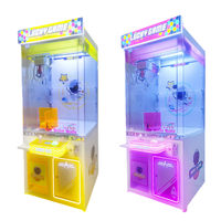 Mini machine à grue à monnayeur, pousseur de jouets en métal et plastique, version anglaise, garantie 1 an, pour peluches