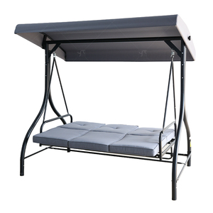 أثاث للحدائق الخارجية ، سرير متأرجح أرجوحة معلقة مع مظلة مع وسادة - Product Image 4