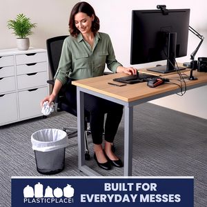 Bolsas de Basura Blancas con Cordón, Hechas de Materia Prima de Primera Calidad, Forros de Plástico Grueso y Duradero para el Hogar - Product Image 6