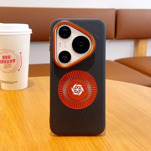 เคสโทรศัพท์หนัง PU แม่เหล็กขั้นสูงสำหรับ HUAWEI P90 Pro Max P80 Ultra P70 พร้อมฝาครอบป้องกันรูระบายความร้อนโลหะ - Product Image 2