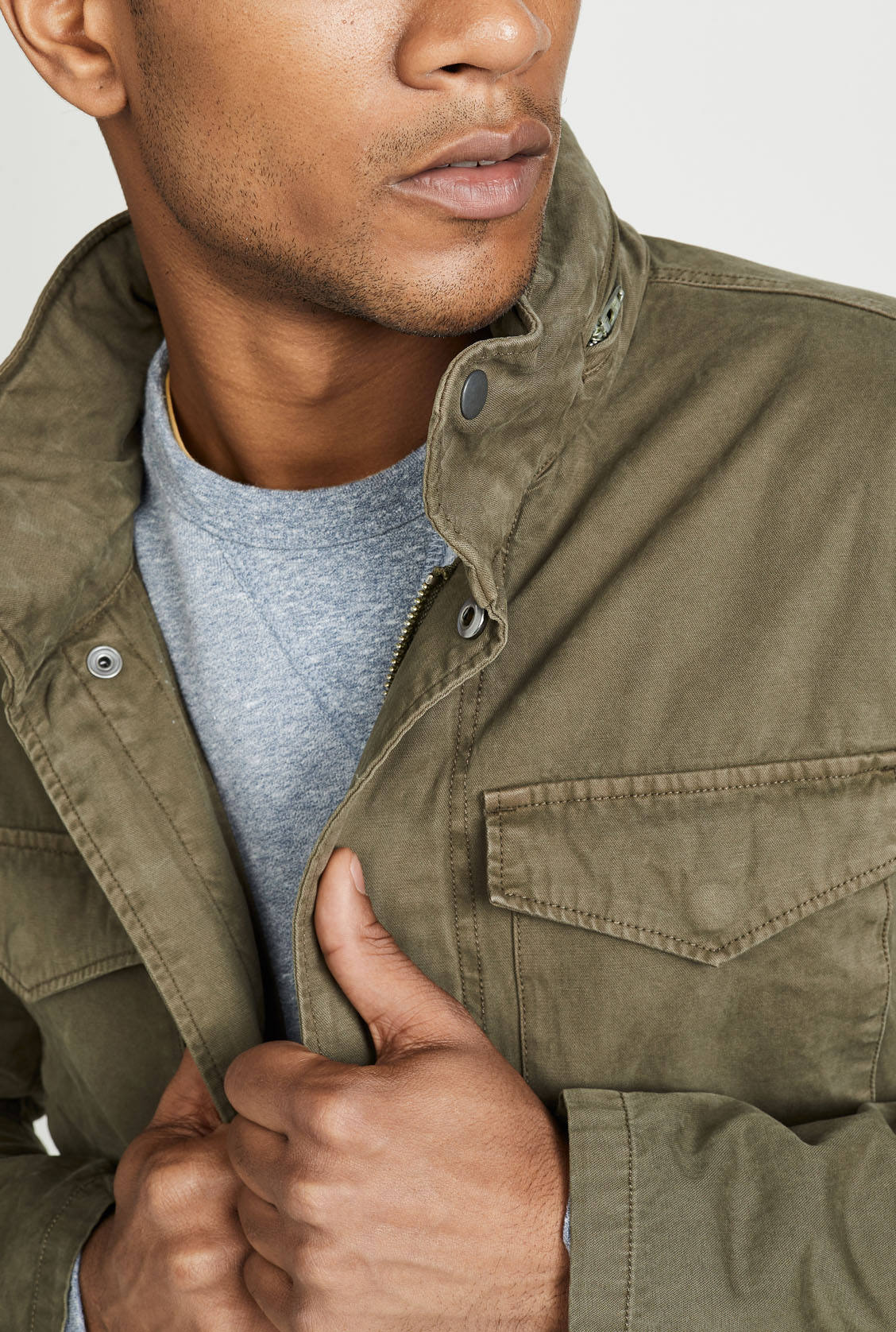 Gran oferta de alta calidad, chaquetas para hombre al aire libre, venta  personalizada al por mayor, cuello levantado, moda de lona de algodón 100% - Main Image