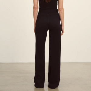 Women's High Waist Wide Leg <b>Wool</b> Trousers Solid Color Anti-Wrinkle Full Length Loose Fit Women's <b>Pants</b> Minimalist Style - Product Image 2