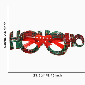 Lunettes décoratives à monture rouge et chapeau d'elfe rouge, à thème de Noël, pour fête de Noël, accessoire de costume de cosplay - Product Image 4