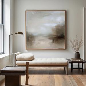 Peinture sur toile abstraite personnalisée en gros, encadrée, peinte à la main, art mural, décoration de chambre à coucher, peinture à l'huile texturée 3D - Product Image 4