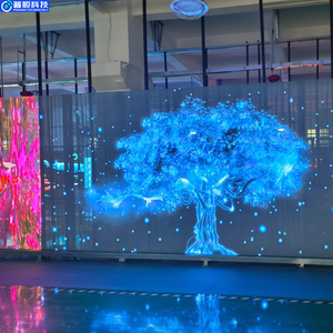 Pushunled High Quality Fixed Indoor <strong>Transparent</strong> LED Screen 60% Transparency 800cd/m&sup2; Brightness For Show Window - Product Image 2