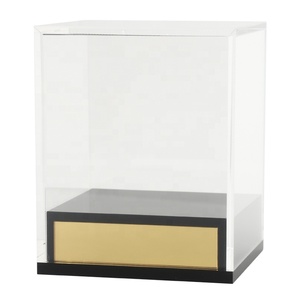 Colored Acrylic Cube Display Stand Square 5 Sided Box Perspex Tray Retail Shop Holder Lucite Display Box