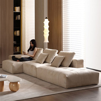 Canapé modulaire minimaliste pour salon avec tissu mat