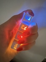 Keycap lumineux anti-stress pour clavier mécanique, porte-clés Fidget à clic, jouet sensoriel multicolore anti-stress