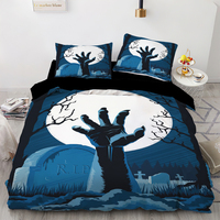 Ensemble de housse de couette Halloween impression 3D dessin animé ensemble de literie pleine grandeur King Queen enfants mode avec 2 taies d'oreiller