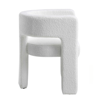 Chaises de salle à manger de luxe modernes en velours bouclé, meubles d'appoint en bois pour salons contemporains