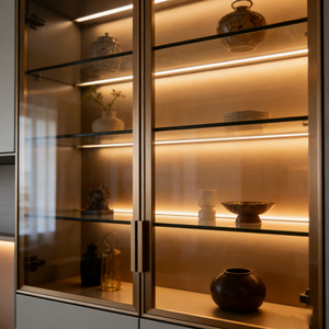 Armoire de chambre moderne sur mesure en bois massif avec tiroirs et coiffeuse intégrée <span class=keywords><strong>pour</strong></span> rangement et présentation, durable - Product Image 6