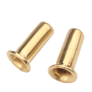 Rivets à œillets creux en laiton de haute qualité, rivets à extrémité ouverte lisses, pour produits en cuir et composants métalliques - Product Image 1