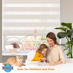 Persianas Zebra Inalámbricas para Ventanas, Filtro de Luz para Privacidad, Persianas de Doble Capa para Día y Noche, Persianas Enrollables para Dormitorio - Product Image 3