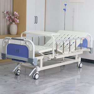 Lit médicalisé manuel Xinhua Ren en acier inoxydable avec barrières de sécurité pour patients âgés à usage domestique - Product Image 1