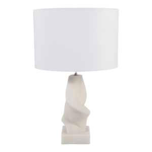 Lampada da Tavolo Moderna in Resina con Paralume Bianco a Tamburo, Luce Decorativa per Casa, Camera da Letto, Ufficio, Soggiorno - Product Image 5