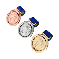 Personnalisé de haute qualité en alliage d'aluminium médaille médaille d'honneur souvenir cadeau athlètes or argent bronze médaille badge vierge en gros