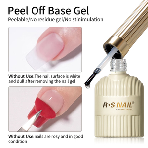 RS Nail 10ml Gel de Base Peel-Off Portable, <span class=keywords><strong>S</strong></span>échage à l'Air, <span class=keywords><strong>Sans</strong></span> Lampe UV, Non Toxique, Gel d'Entraînement pour <span class=keywords><strong>Vernis</strong></span> à Ongles en Gel - Product Image 5