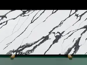 Ydstone đá nhân tạo tấm Faux đá thạch anh đá chất lượng cao gấu trúc trắng Quartz slab