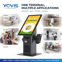 Terminal de commande et de paiement en libre-service intelligent pour cafés, avec scanner et imprimante intégrés pour restaurants et cafés