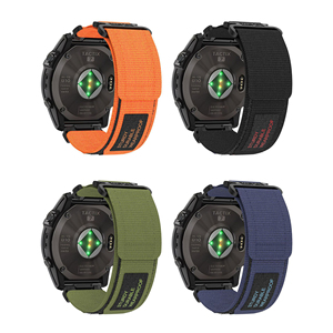 Tali Jam Tangan Sport Chungming Outdoor Rugged Woven Nylon yang Dapat Disesuaikan untuk <span class=keywords><strong>Garmin</strong></span> <span class=keywords><strong>Fenix</strong></span> Forerunner Approach MARQ Quatix D2 - Product Image 6