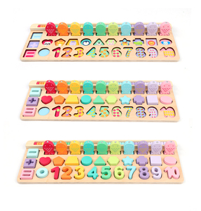 Regalo per bambini giocattoli Montessori abbinati a nuovi giochi educativi conteggio geometrico intelligente 6 <span class=keywords><strong>in</strong></span> 1 puzzle coordinati - Product Image 4