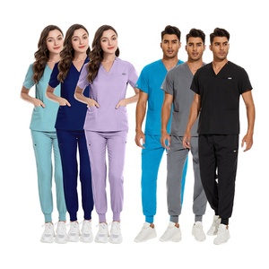 特注大型カスタムスクラブユニフォーム、スキニースクラブパンツ、医療ユニフォーム、女性用スクラブセット、ユニセックス医療看護師ユニフォームセット - Product Image 3