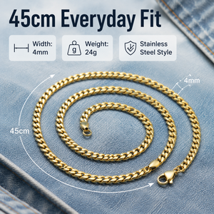 สร้อยข้อมือแบบ Cuban Link สีเงินขัดเงาสูง ทำจากสแตนเลสสตีล 316L ป้องกันการแพ้ พร้อมตัวล็อกแบบก้ามปู สำหรับผู้ชาย ใช้ได้ทุกวัน - Product Image 4