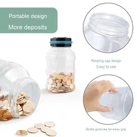Nouveau créatif comptage intelligent 1.8L grande tirelire en plastique stockage de seau écologique pour livres Euros Dollars pour les enfants